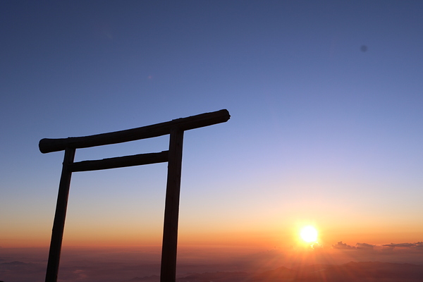 ソロ富士山頂上からのご来光