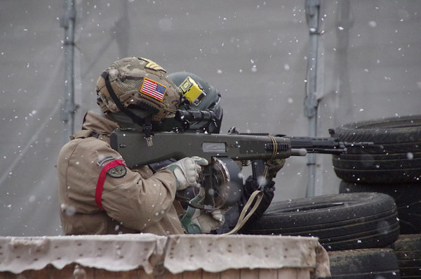 雪が降りました。