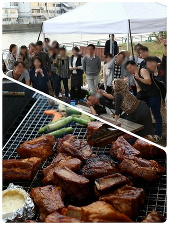 オフはBBQ