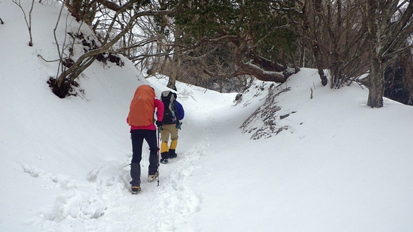 冬の大山登山