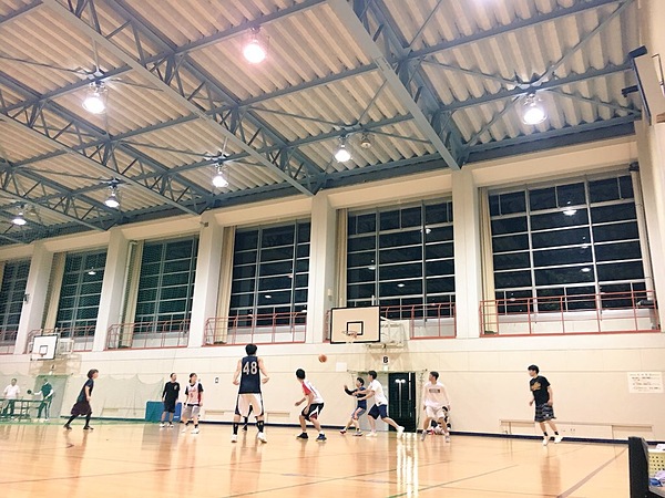 柳川瀬体育館でのバスケ