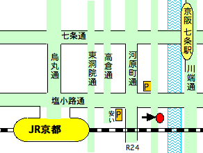 練習会場への地図