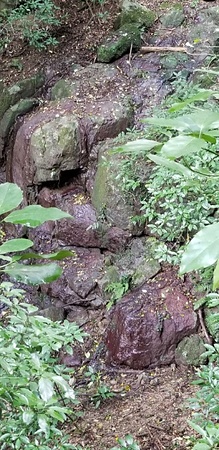 修験坊の滝(水量少ない)