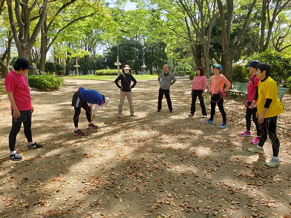 名城公園でウォーミングアップ