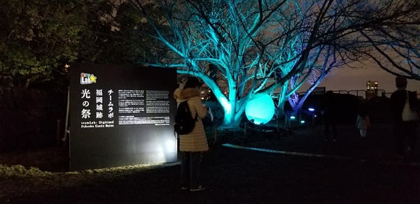 チームラボ福岡城跡光の祭