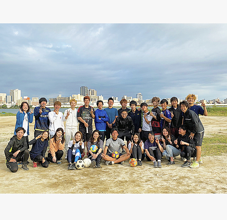 自粛期間中は淀川河川敷サッカー