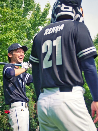 試合中の楽しそうな風景