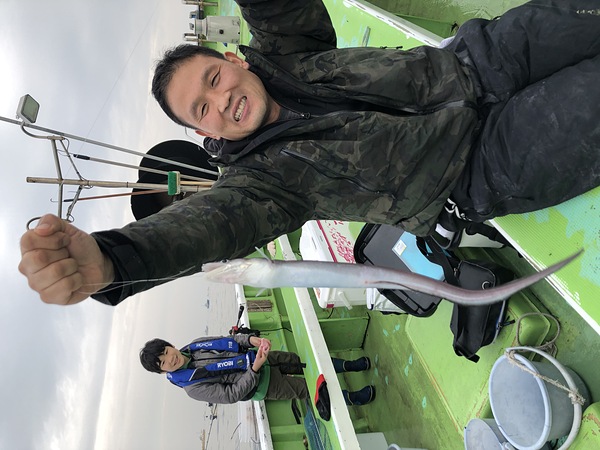 走水アジ釣りで、アナゴ