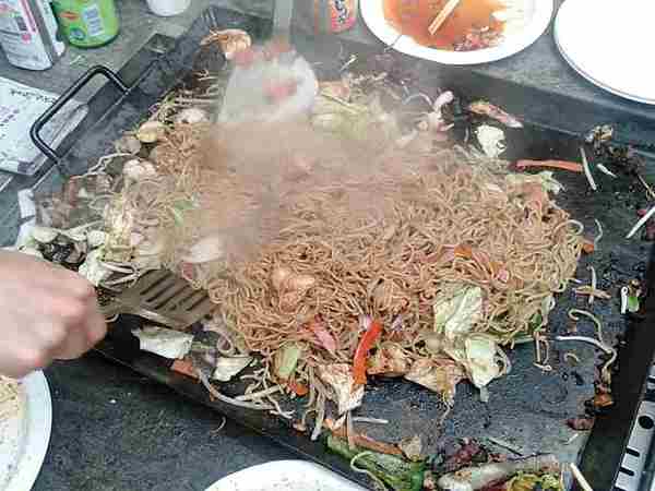 BBQの仕上げに焼きそば