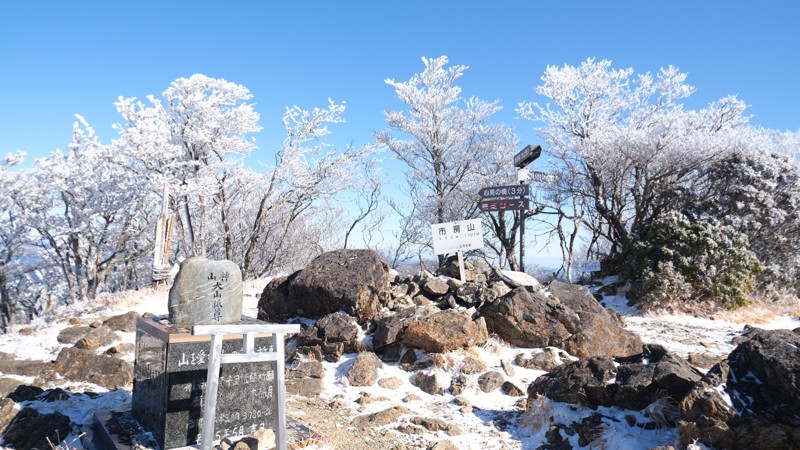 冬の市房山