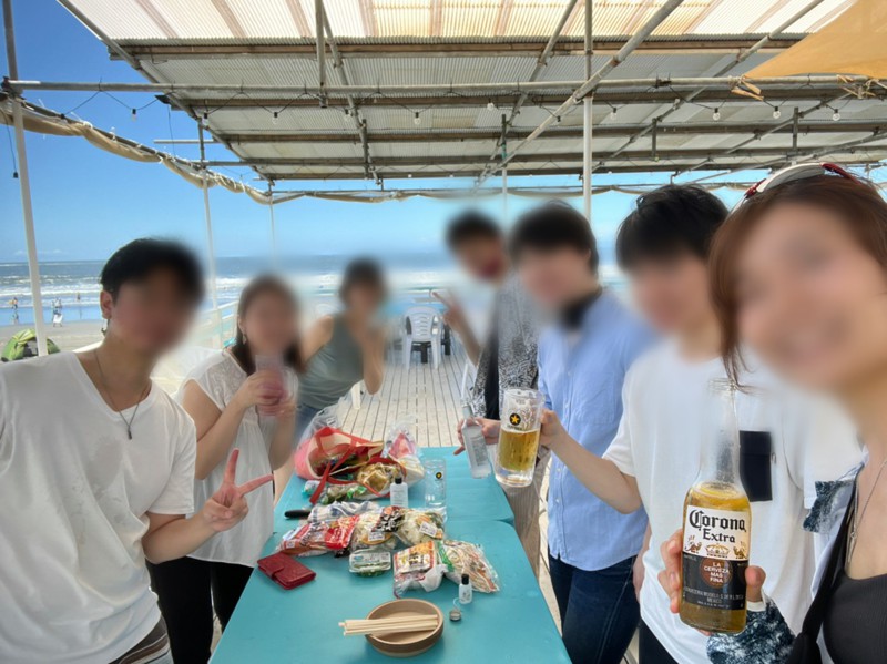 海BBQの様子