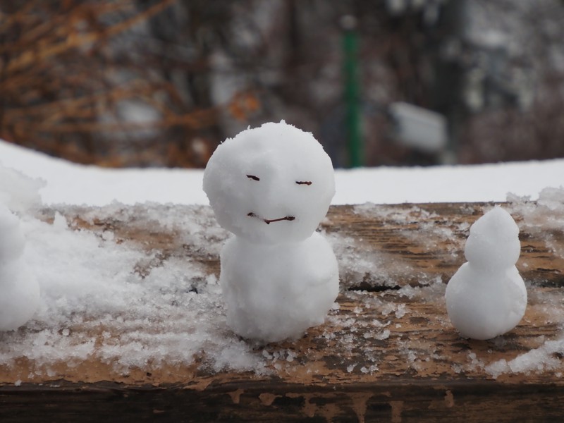 今年初の雪だるま