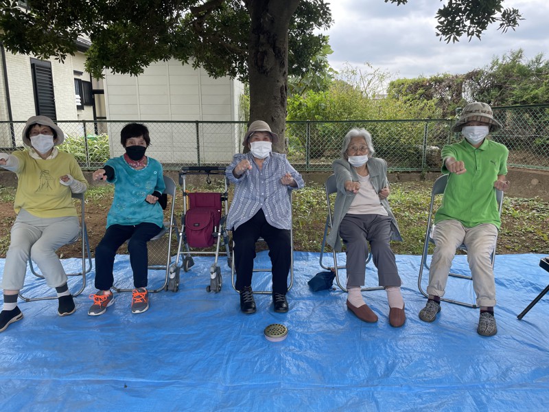 住野団地で空手体操