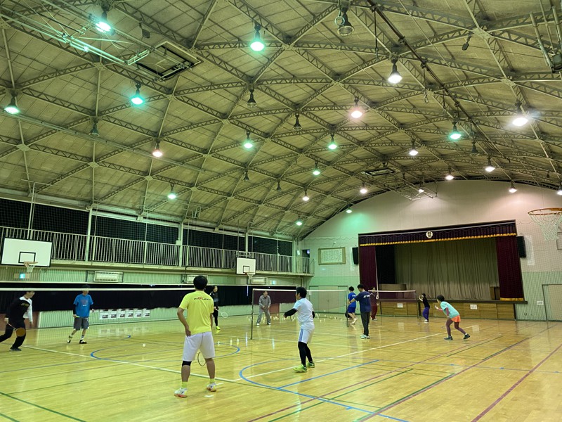 ゲーム組とフットワーク組🏸