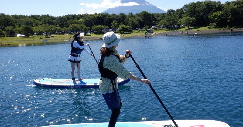 本栖湖でsup☆