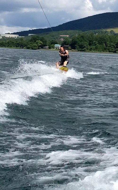 ウェイクボード男子IN山中湖☆