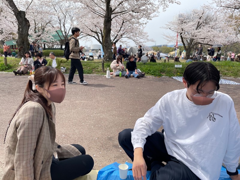 お花見しました