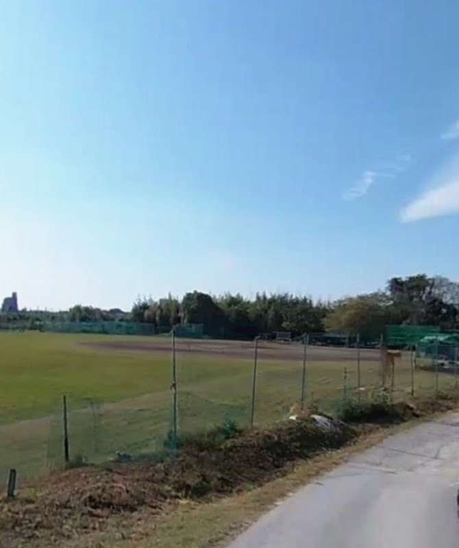 内野：黒土　外野：天然芝です。