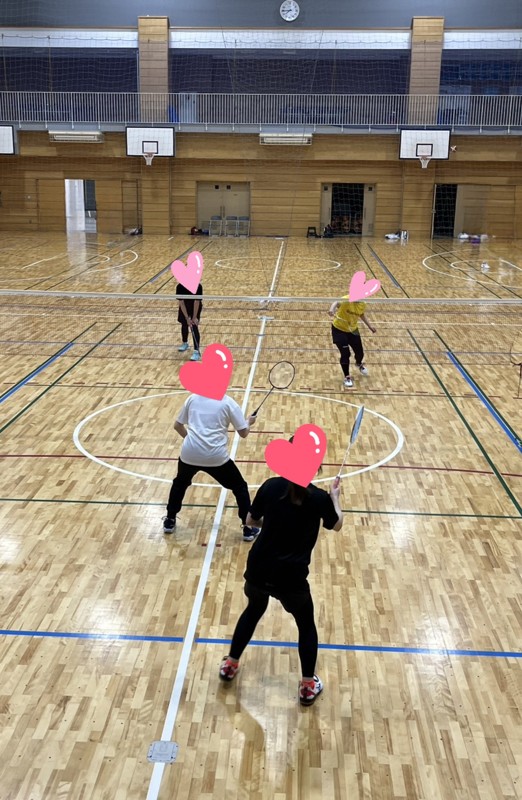 女子ダブルスは盛り上がります♫