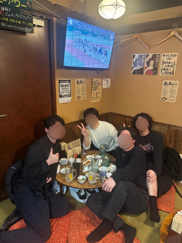 メンバーでよく飲み会します