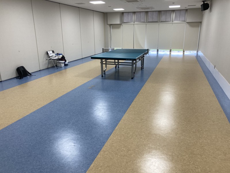 冷房完備の試合会場
