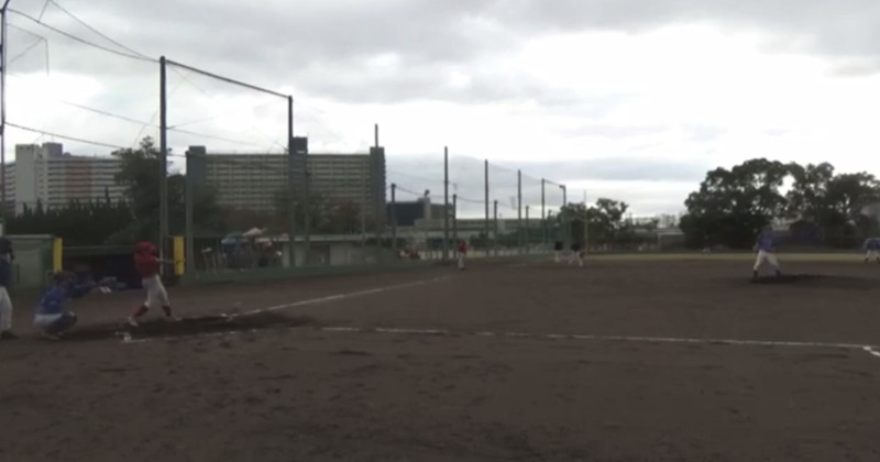 前ユニフォームでの試合風景