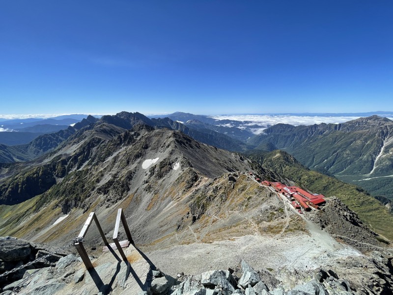 槍ヶ岳山頂から