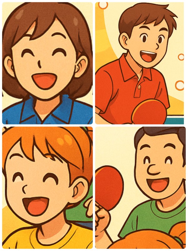笑って楽しく練習しています。