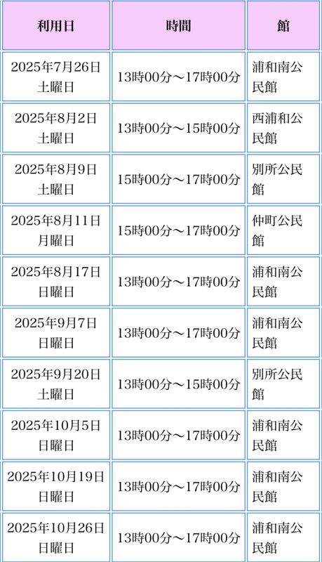 練習会予定