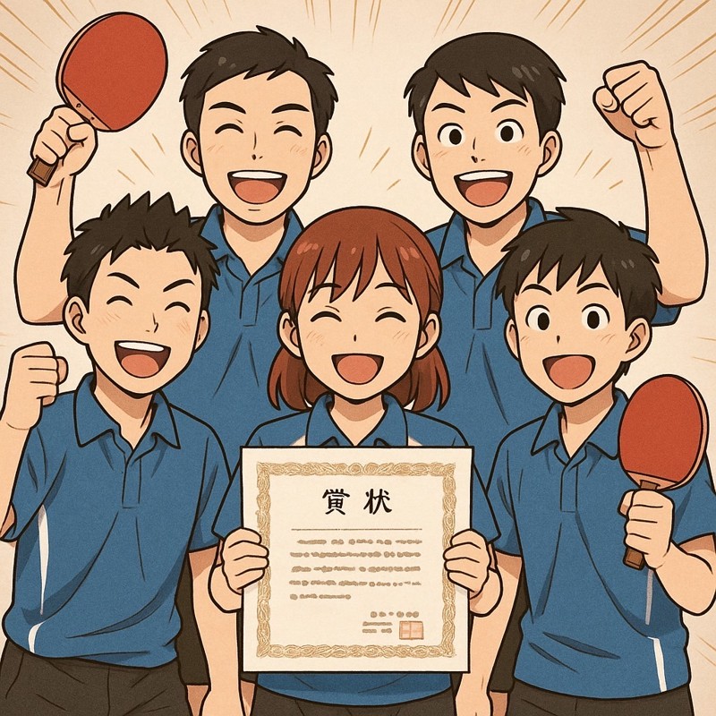試合の団体戦でも頑張っています