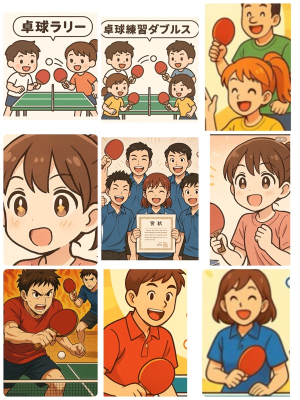 卓球は、とても楽しいです。
