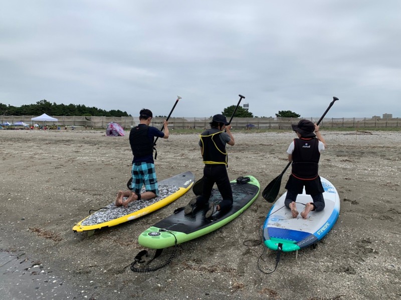 千葉の海でSUP