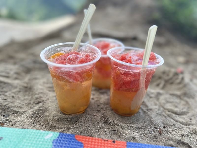 日向山でスイカ