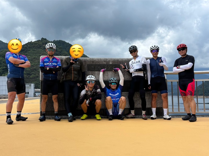 ライドの途中で仲間とダム見学☆