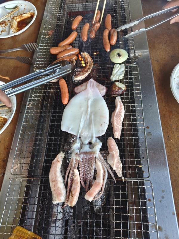 午前の部のバーベキュー