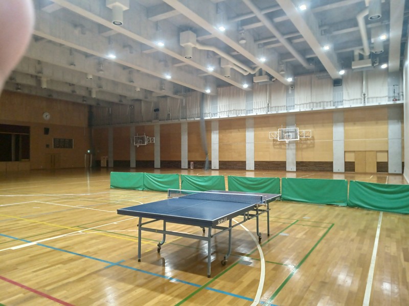 笹島中学体育館この日は2人だけ