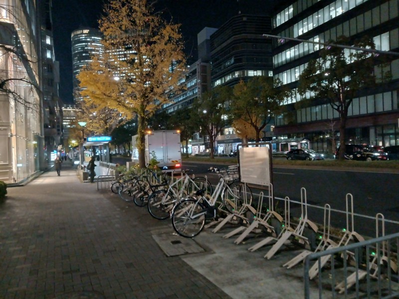 笹島中近くの公共自転車置き場