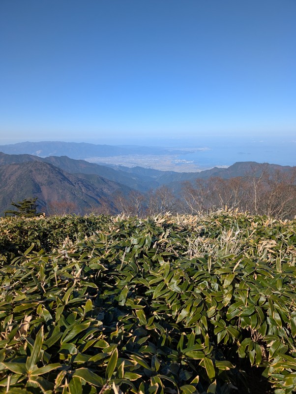 寒風山から西条市方面を望む