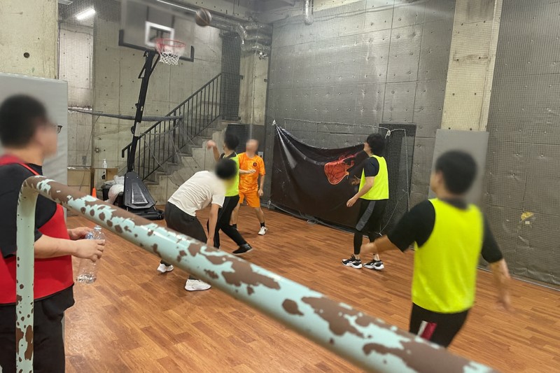 ３on3バスケ風景