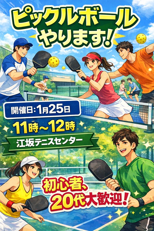 みんなで楽しくピックルボール