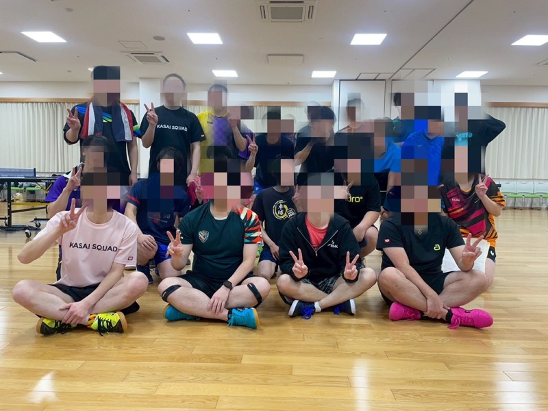 他チームとの合同練習試合の様子