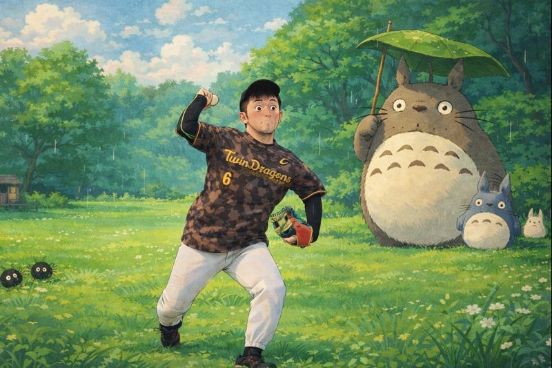 トトロ監督の前でアピール