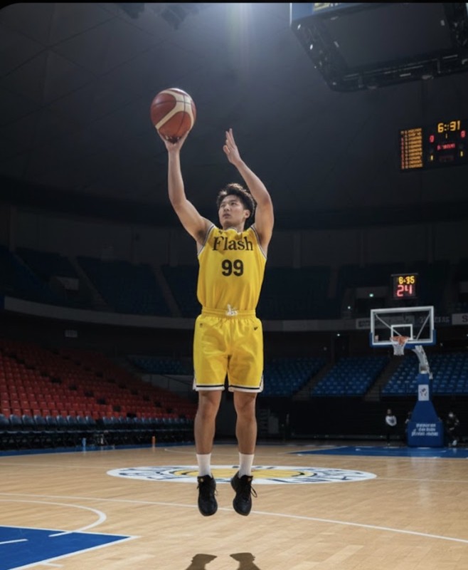 ユニは蛍光の黄色