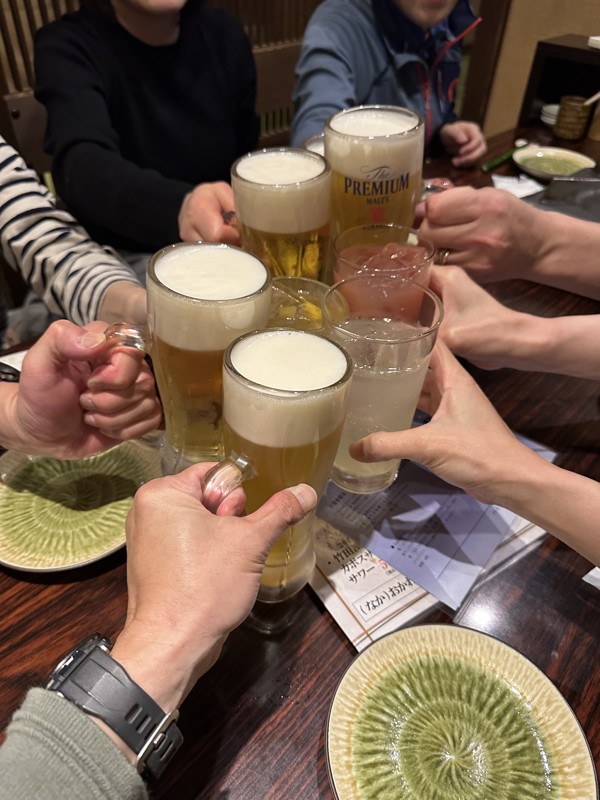 下山後は竹田の街で乾杯