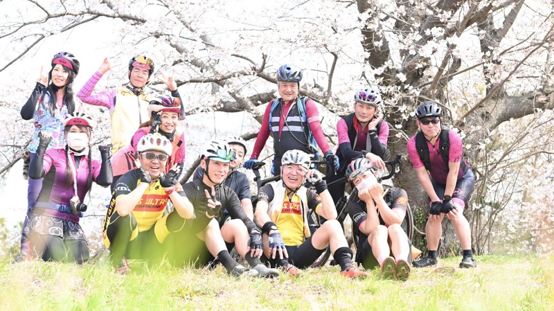 親戚チーム合同花見ライド