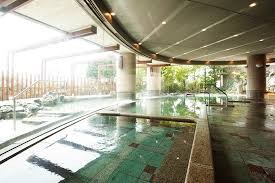 ゴルフの後は温泉