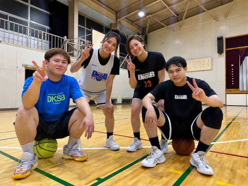 時に男女MIXでワイワイバスケ