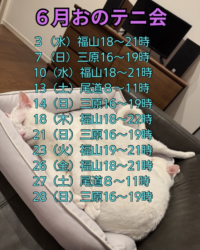 2026年6月の日程です。