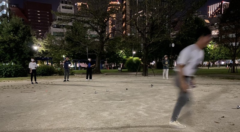 練習中の公園の様子
