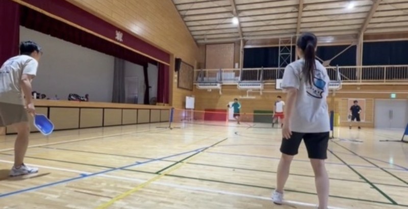 男女混ざってゲーム練習